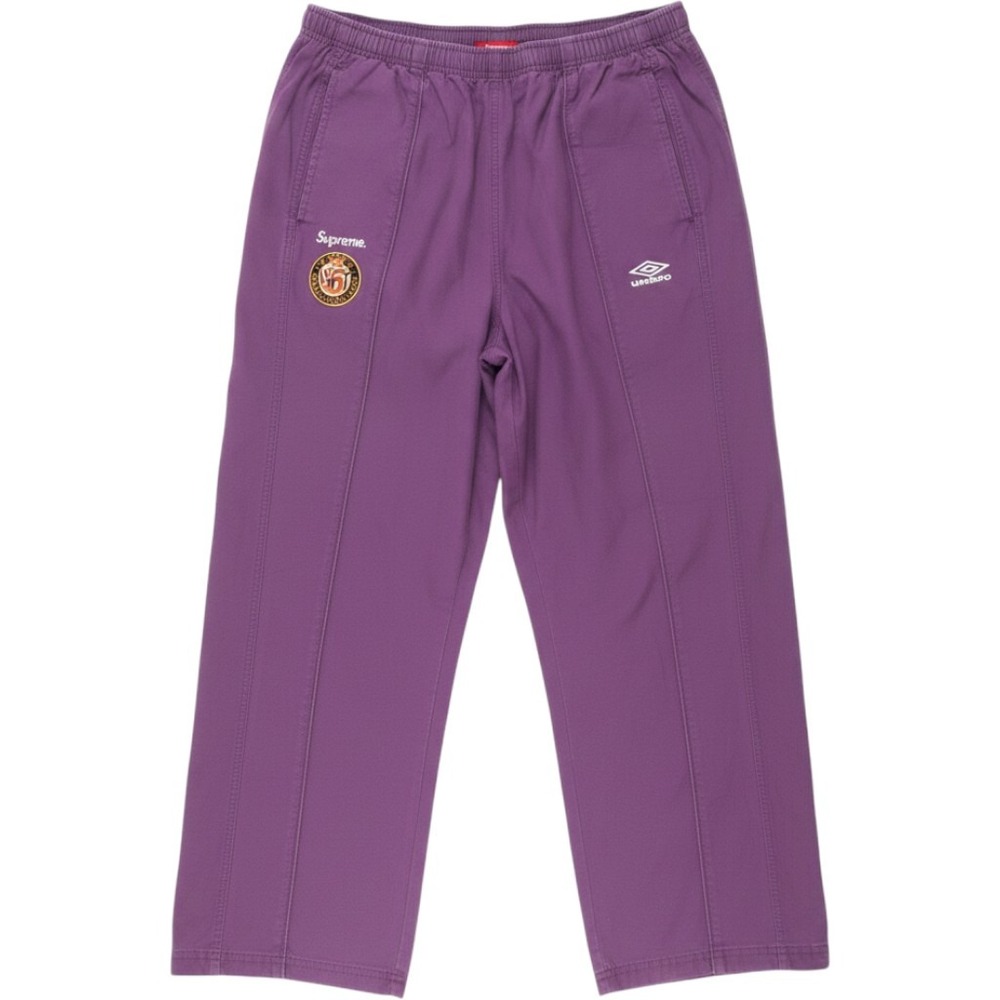 Supreme Umbro 100% Authentic Cotton Ripstop Track Pant Purple Solid L NWT